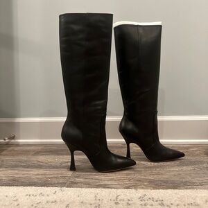 ✨ Stunning Stuart Weitzman Black Leather Knee-High Boots ✨